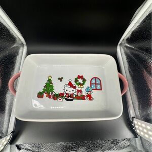 Hello Kitty Soft Pink Christmas Themed Rectangular Casserole Dish